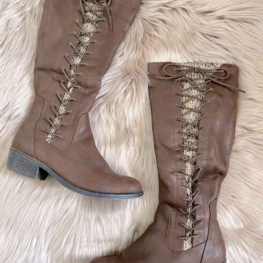 SO Lace Up Brown Boots